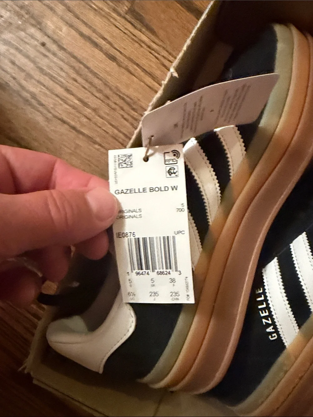 adidas Women's Black and White Suede Gazelle Sneakers